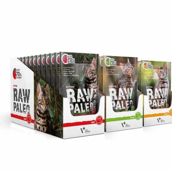 Raw Paleo Katze Kitten monoprotein Katzenfutter, Getreidefreies, Taurin enthalten, hoher Proteingehalt