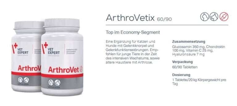 Arthrose beim Hund - ArthroVET HA 60 - Nahrungsergnzung