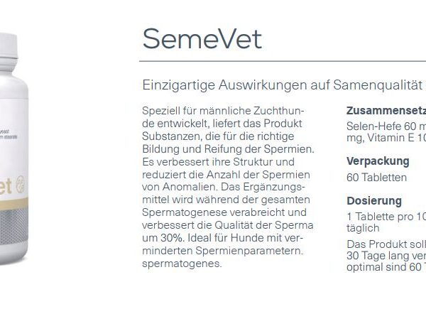 Nahrungsergänzung – VetExpert SemeVet Spermien Hund Züchter