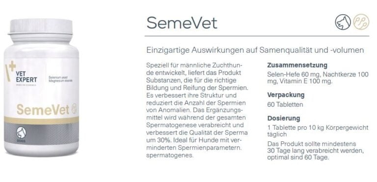 Nahrungsergänzung – VetExpert SemeVet Spermien Hund Züchter