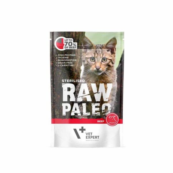 Raw Paleo Katzenfutter für kastrierte Katzen -Raw Paleo Rind