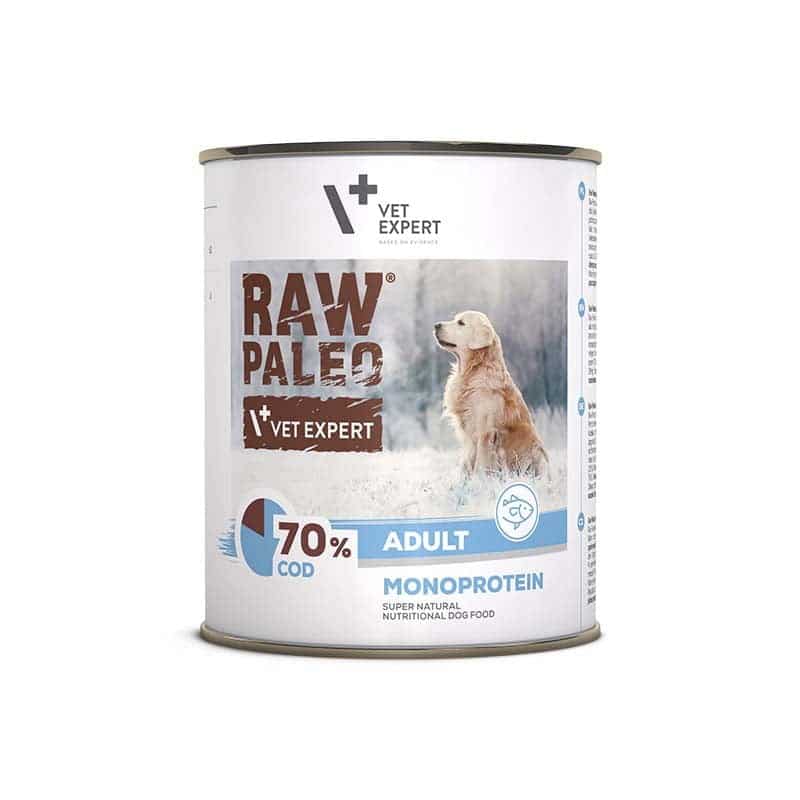Hundenassfutter – Raw Paleo Adult Kabeljau 800g Dose