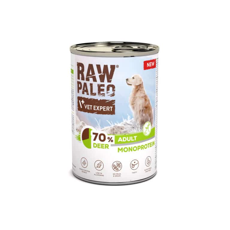 raw-paleo-adult-dog-deer-400g-Hirsch hundefutter