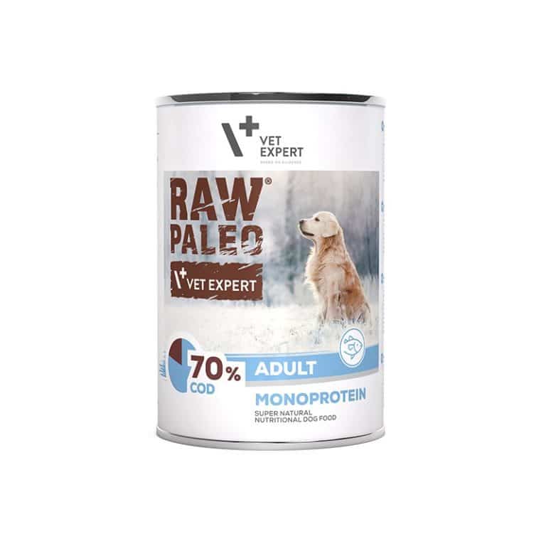 raw-paleo-adult-hundefutter-monoprotein-Kabeljau-400g