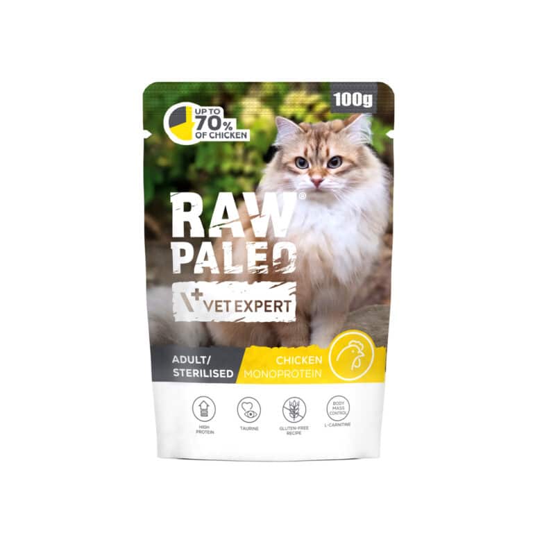 raw-paleo-adult-sterilised-cat-chicken-100g-Katzenfutter für erwachsene & sterilisierte Katzen - Huhn