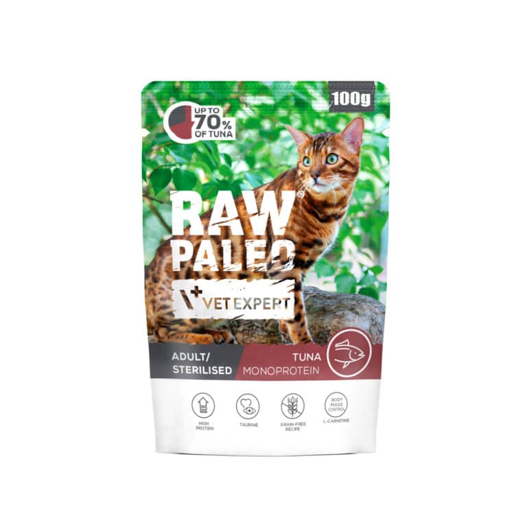 raw-paleo-adult-sterilised-cat-tuna-100g-Katzenfutter für erwachsene & sterilisierte Katzen - Thunfisch