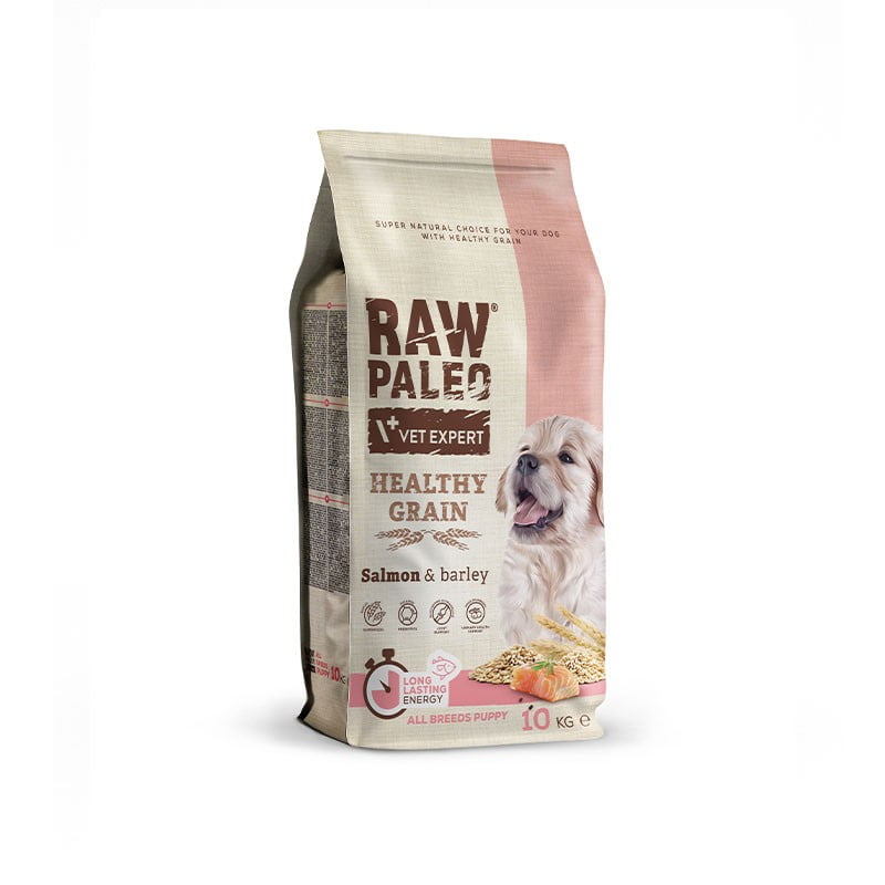 Raw Paleo Healthy Grain Salmon & Barley Puppy 10kg