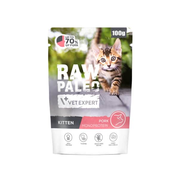 raw-paleo-kitten-cat-pork-100g-Kittenfutter – Raw Paleo Kitten Schwein – Kittennassfutter