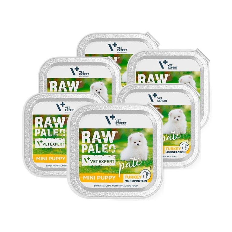 raw-paleo-pate-mini-puppy-turkey-6x150g-hundefutter