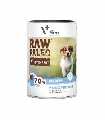 raw-paleo-puppy-hundefutter-monoprotein-Kabeljau-400g