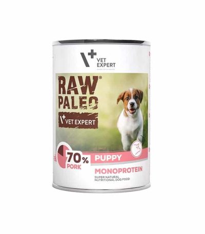 raw-paleo-puppy-hundefutter-monoprotein-Schwein-400g