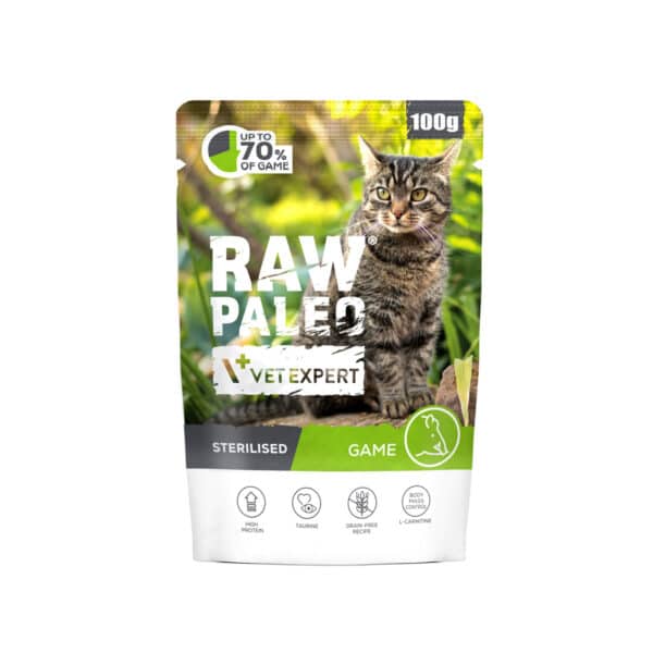 raw-paleo-sterilised-game-100g-katzenfutter-sterilized-kastrierte-nassfutter